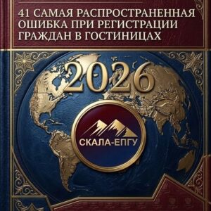 Практическое руководство «41 самая распространённая ошибка при регистрации граждан в гостиницах – 2026», изд-во: МИГИРЕГ.РФ, 61 стр., по акции